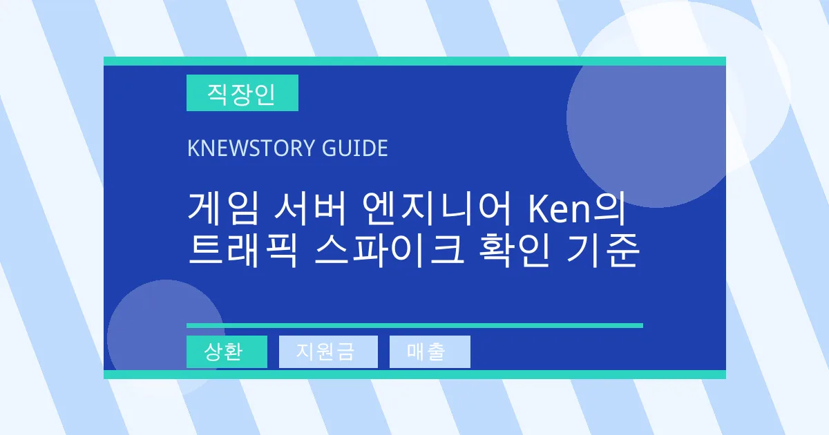 게임 서버 엔지니어 Ken의 트래픽 스파이크 확인 기준 - 상환, 지원금, 매출 대표 이미지
