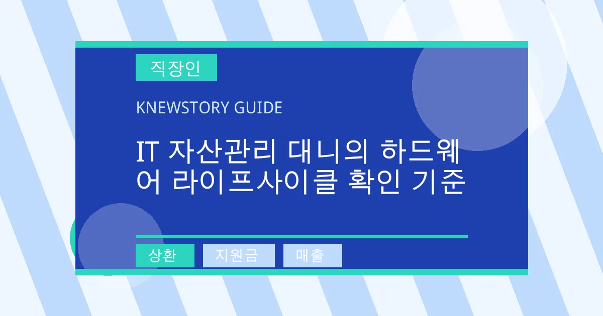 IT 자산관리 대니의 하드웨어 라이프사이클 확인 기준 - 상환, 지원금, 매출 대표 이미지