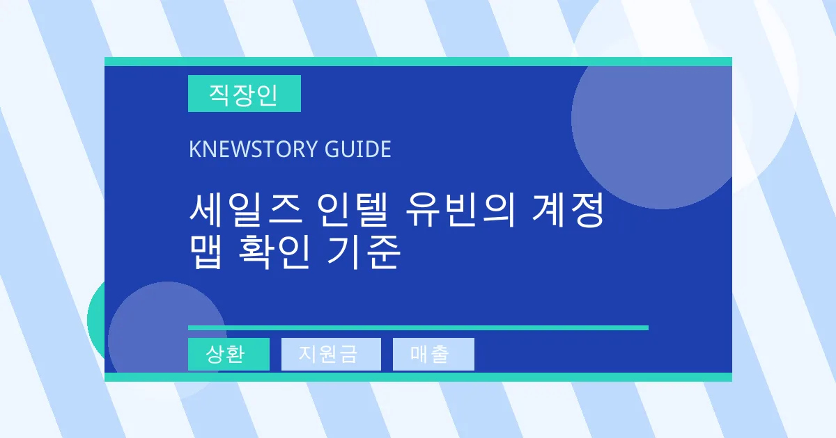 세일즈 인텔 유빈의 계정 맵 확인 기준 - 상환, 지원금, 매출 대표 이미지