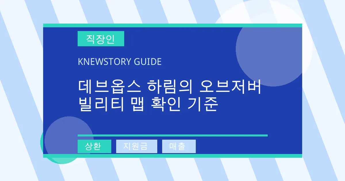 데브옵스 하림의 오브저버빌리티 맵 확인 기준 - 상환, 지원금, 매출 대표 이미지