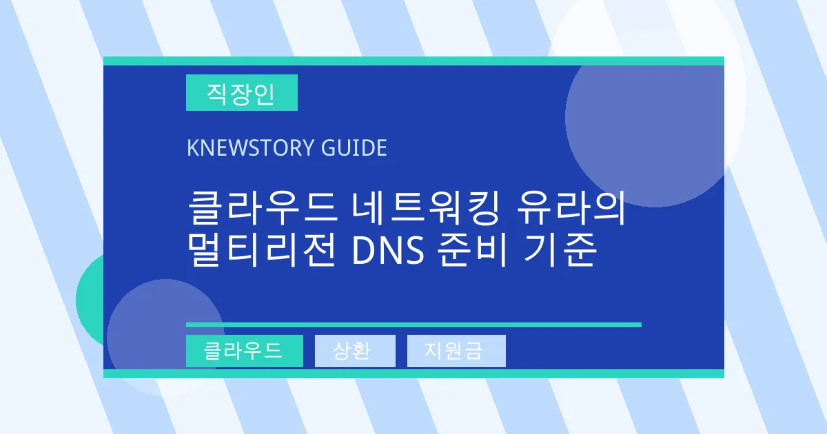 클라우드 네트워킹 유라의 멀티리전 DNS 준비 기준 - 클라우드, 상환, 지원금 대표 이미지