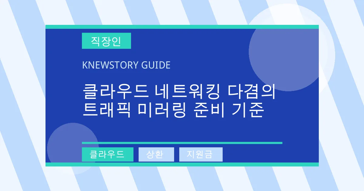 클라우드 네트워킹 다겸의 트래픽 미러링 준비 기준 - 클라우드, 상환, 지원금 대표 이미지