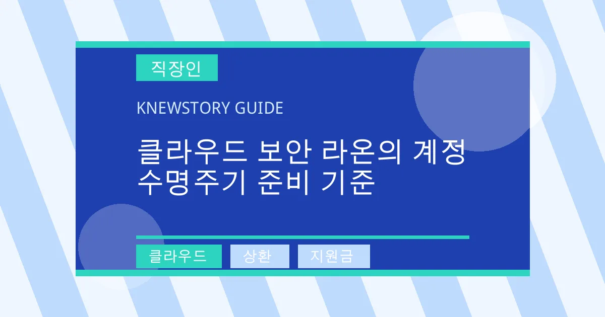 클라우드 보안 라온의 계정 수명주기 준비 기준 - 클라우드, 상환, 지원금 대표 이미지