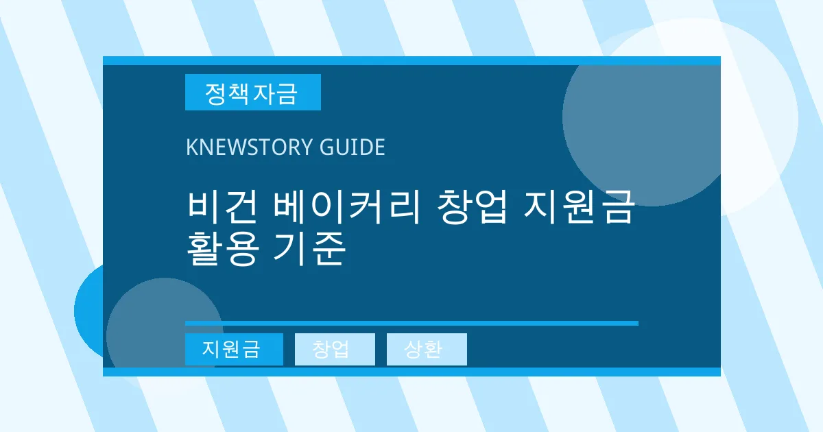 비건 베이커리 창업 지원금 활용 기준 - 지원금, 창업, 상환 대표 이미지