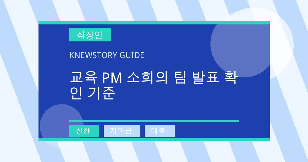 교육 PM 소희의 팀 발표 확인 기준 - 상환, 지원금, 매출 대표 이미지