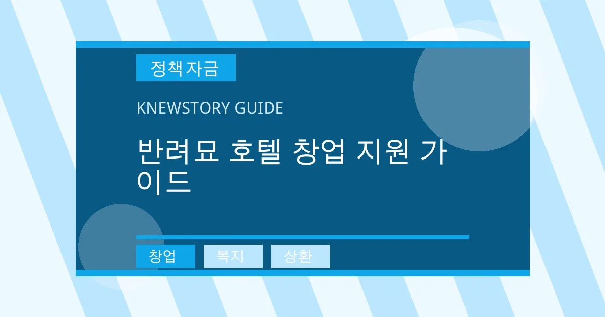 반려묘 호텔 창업 지원 가이드 - 창업, 복지, 상환 대표 이미지