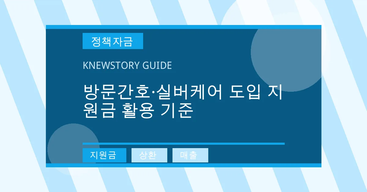 방문간호·실버케어 도입 지원금 활용 기준 - 지원금, 상환, 매출 대표 이미지