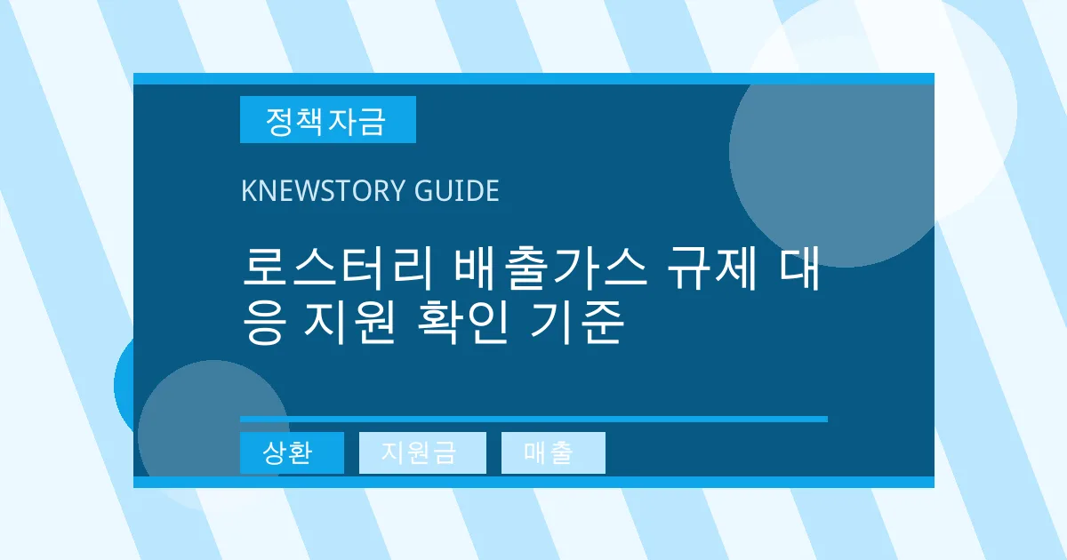 로스터리 배출가스 규제 대응 지원 확인 기준 - 상환, 지원금, 매출 대표 이미지