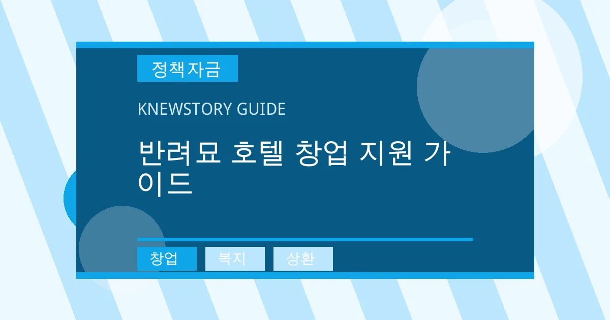 반려묘 호텔 창업 지원 가이드 - 창업, 복지, 상환 대표 이미지