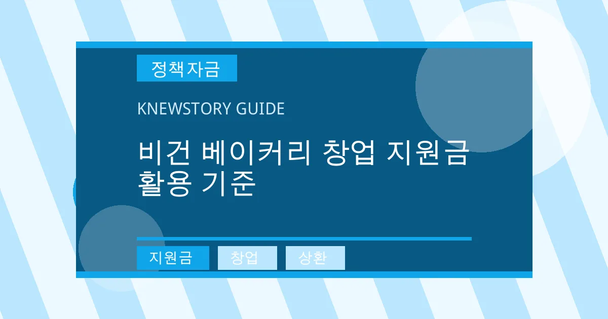 비건 베이커리 창업 지원금 활용 기준 - 지원금, 창업, 상환 대표 이미지