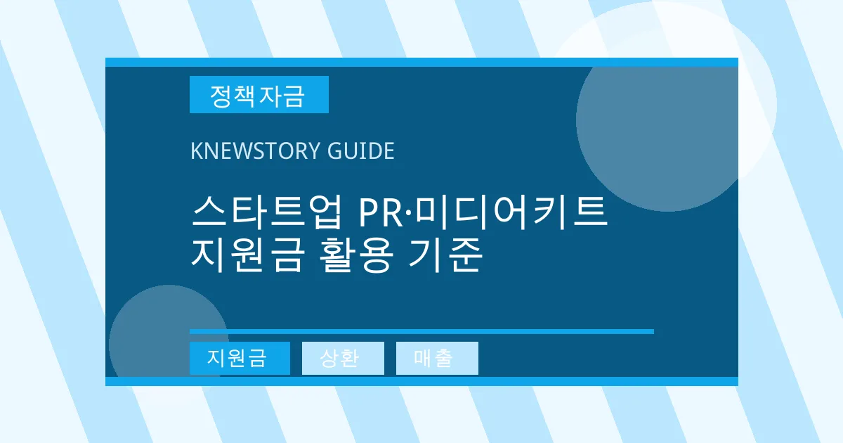 스타트업 PR·미디어키트 지원금 활용 기준 - 지원금, 상환, 매출 대표 이미지
