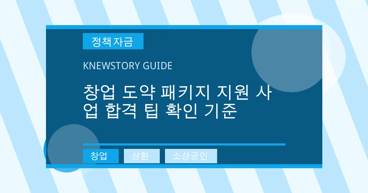 창업 도약 패키지 지원 사업 합격 팁 확인 기준 - 창업, 상환, 소상공인 대표 이미지