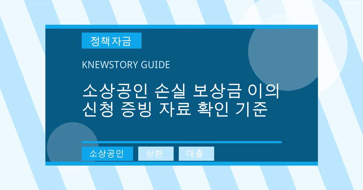 소상공인 손실 보상금 이의 신청 증빙 자료 확인 기준 - 소상공인, 상환, 대출 대표 이미지